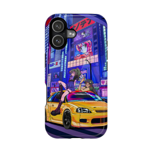 City Night Phone Case — Neon Street Racing Design