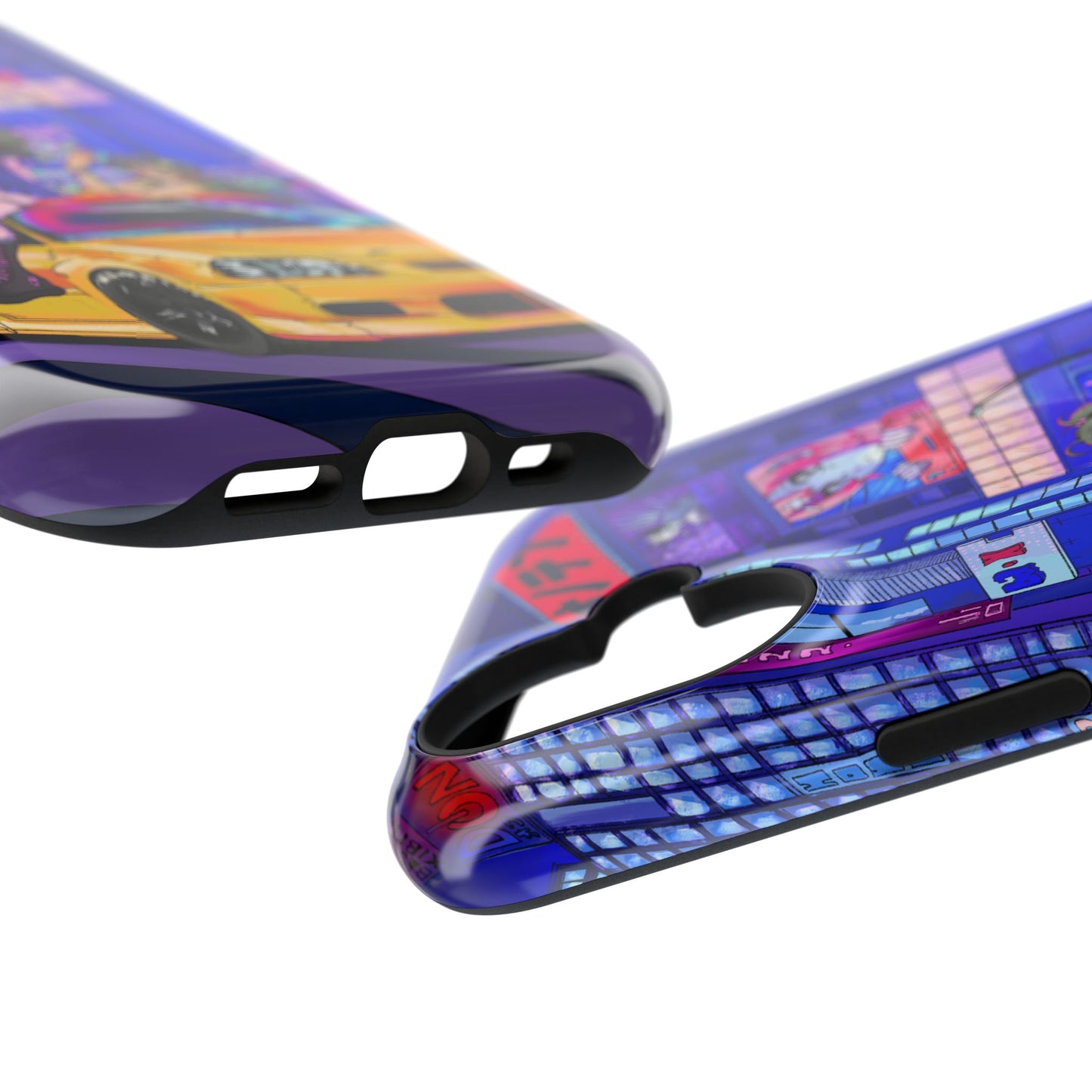 City Night Phone Case — Neon Street Racing Design
