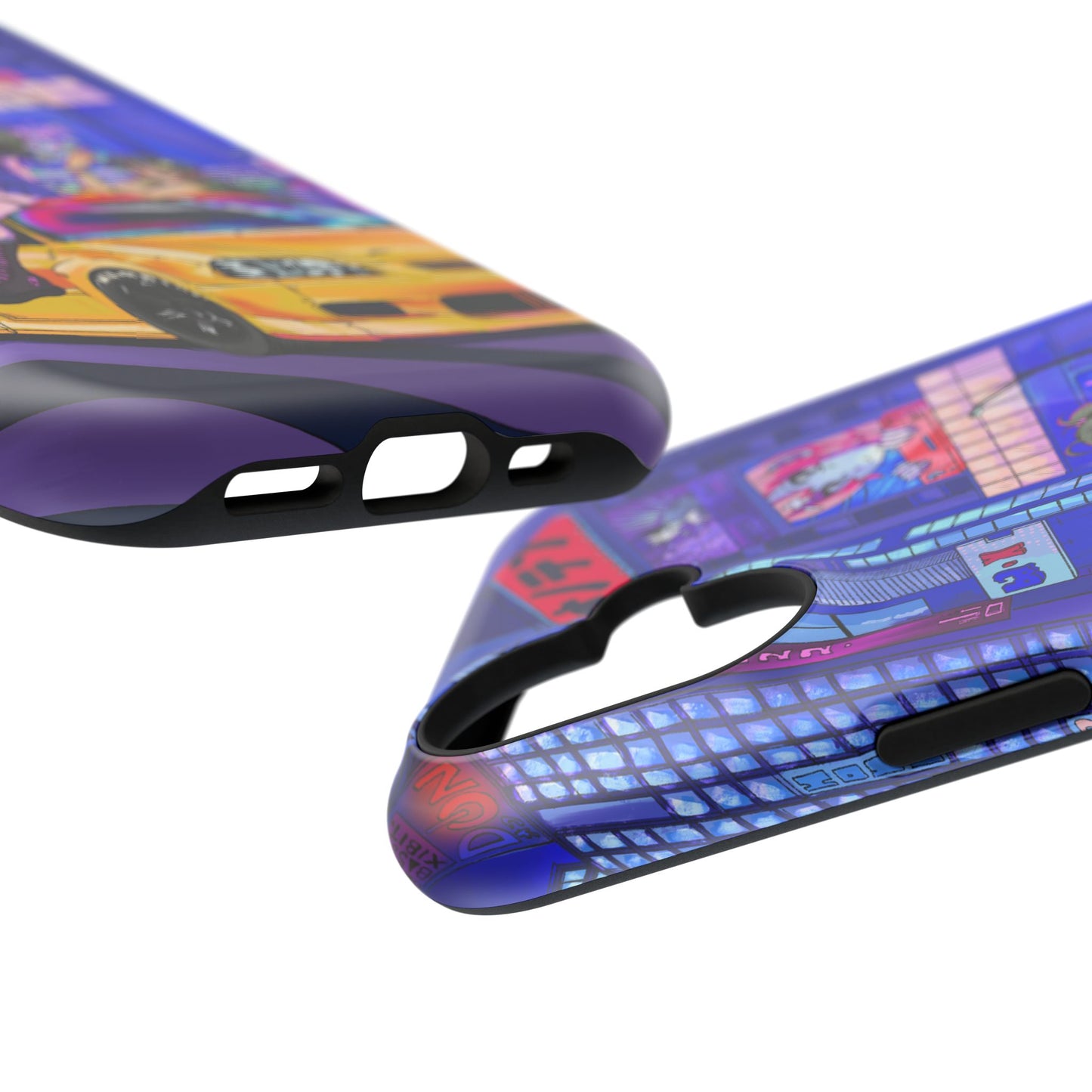 City Night Phone Case — Neon Street Racing Design