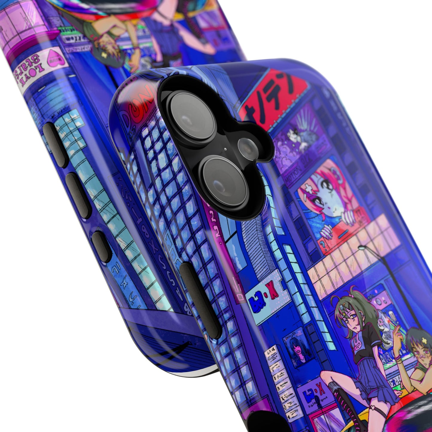 City Night Phone Case — Neon Street Racing Design